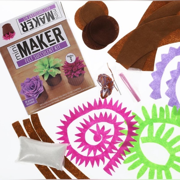 Mini Maker Felt Succulent Kit Multicolor - Picture 4 of 8
